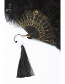 Gatsby 20's Lace Fan with Feathers (410031) - оригинальная одежда, 2