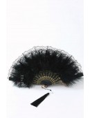 Gatsby 20's Lace Fan with Feathers (410031) - материал, 6