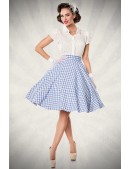 Belsira Summer Plaid Swing Skirt (107124) - 3, 8