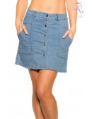 Denim Short Skirt with Press-Stud Fastening KC173 (107173) - foto