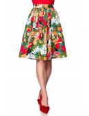Bright Retro Pleated Skirt (cotton) (107176) - 3, 8