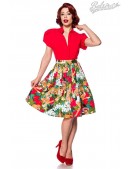 Bright Retro Pleated Skirt (cotton) (107176) - foto