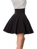 Black Flared High Waisted Skirt (107134) - 3, 8