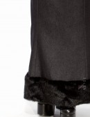 X-Style Long Denim Fleece Skirt with Faux Fur (107081) - материал, 6