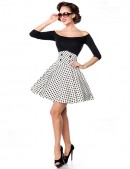 Polka Dot Short Skirt with Corset Belt (107135) - 4, 10