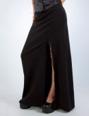 Xstyle Long Black Skirt with Slit (107087) - оригинальная одежда, 2