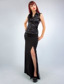 Xstyle Long Black Skirt with Slit (107087) - цена, 4