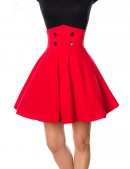 Красная короткая юбка клеш Belsira (107133) - foto