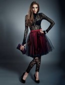 Tutu Skirt with Lace and Handmade Flowers (107108) - foto