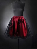 Tutu Skirt with Lace and Handmade Flowers (107108) - оригинальная одежда, 2