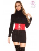 Roll Neck Cable Knit Sweater Dress (111291) - foto