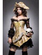 Women's Pirate Costume (Dress, Corset, Hat)
