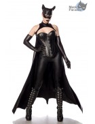 Bat Girl Costume (corset, leggings, cape, gloves, mask)