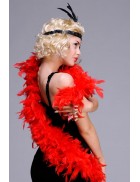 Червоне пишне боа Premium U4211