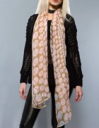 Довгий жіночий шарф (бавовна)