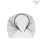 Чорна вуалетка з камінням UF-Vintage