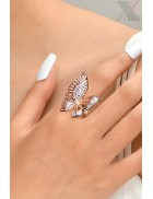 Big Butterfly Rose Gold-Plated Ring