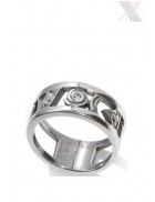 Ювелирное кольцо с серебрением и Сваровски XJ212