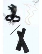 Аксесуари в стилі Гетсбі (рукавички, намисто, мундштук, пов'язка)