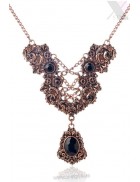 Chunky Steampunk Corselette Necklace - Copper