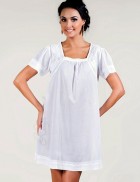 White Cotton Tunic with Embroidery