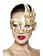 Venetian Mask with Rhinestone and Embroidery A1079