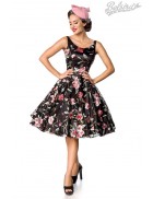 Belsira Retro Dress with Embroidered Flowers