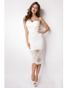 Бандажне біле плаття міді XC5330