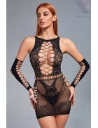 Sexy Fishnet Dress and Gloves
