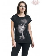 Long Women's T-shirt with Zipped Print