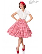 Belsira Vintage Summer Plaid Skirt