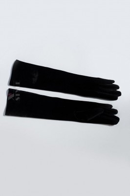 Вечерние бархатные перчатки (34 см)