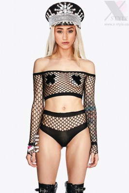 Mesh Set (Top, Shorts and Nipple Patches)