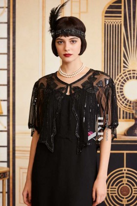 Ошатна мантія-шаль з паєтками UF-Vintage