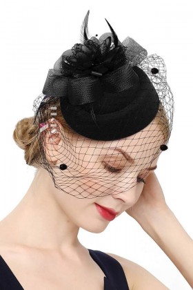 Вечерняя шляпка с вуалью UF-Vintage