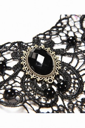 Ажурная маска с ушками и чокер