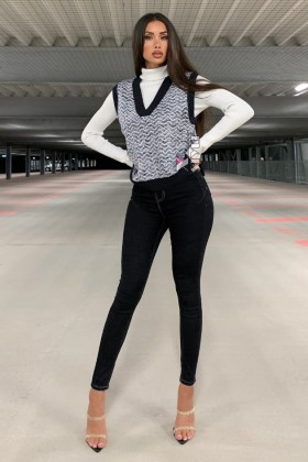 Черные джеггинсы из хлопкового стрейч-денима