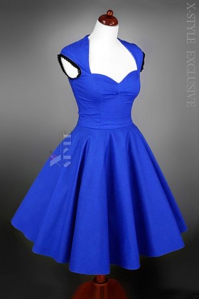 Платье в стиле Ретро с подъюбником (электрик)