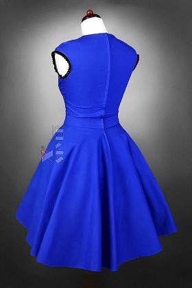 Платье в стиле Ретро с подъюбником (электрик)