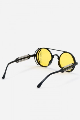 Очки Grunge Punk с желтыми линзами + чехол