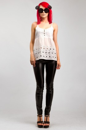 Хлопковый топ с вышивкой I-142