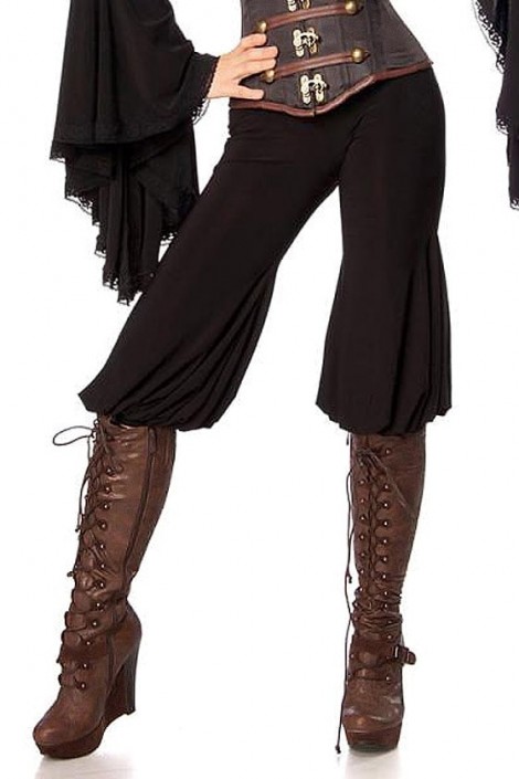 Чорні жіночі штани-кнікери M8124 (108124)