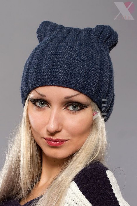 Winter Knit Hat with Cat Ears (Lined) (502050)