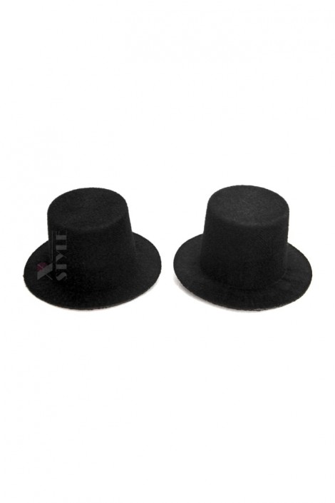 Black Mini Hats (2 pcs) (502047)