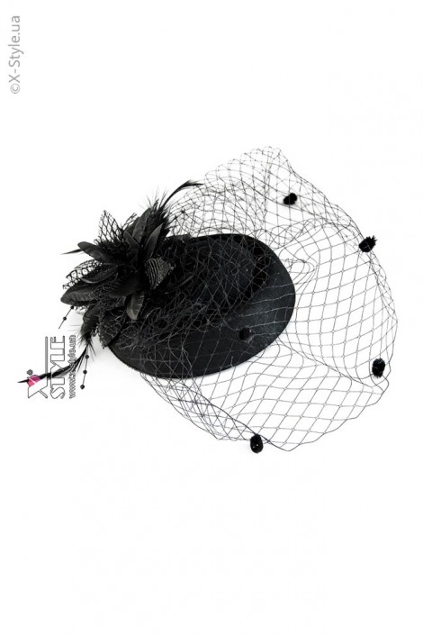 Black Mini hat with Veil X20181 (5020181)