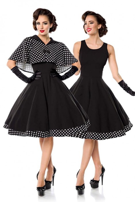 50's Swing Dress with Cape (105214)