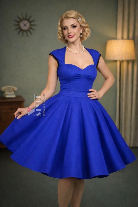 Винтажное платье в стиле 50-х с подъюбником (105050)