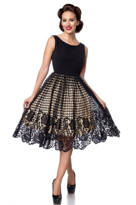 Vintage Premium Dress with Lace Skirt B484 (105484)