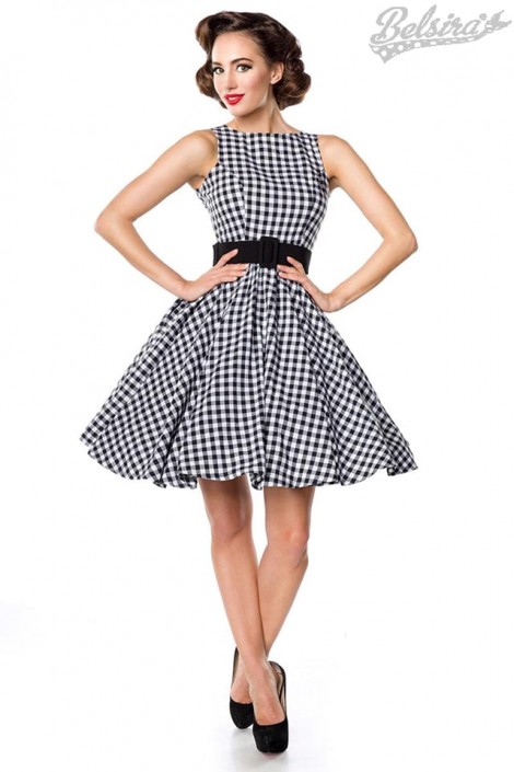 Платье в стиле 50-х с поясом (105251)