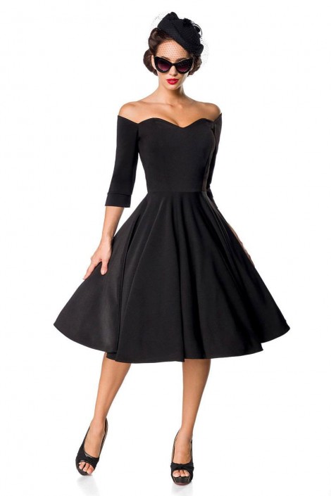 Heart-shaped Neckline Premium Vintage Dress (105389)